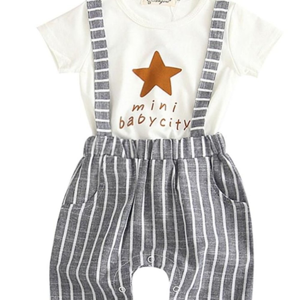 BABY BOY STAR PRINT T-SHIRT WITH PANT SET